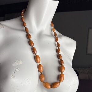 Elegant Wooden Bead Necklace